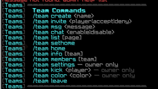 Team Commands