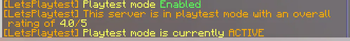 Active Playtest Mode