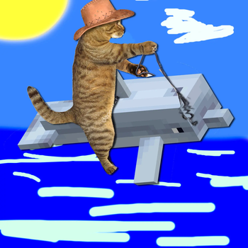 cat riding dolphin for the first time after mod installiation