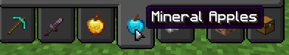 The Mineral Apples category in the creative menu.