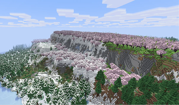 Snowy grove hills