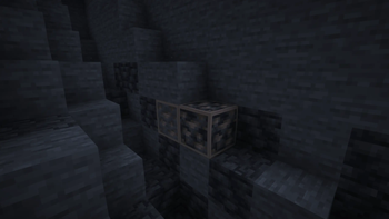 Outlined Iron Ore in Cave