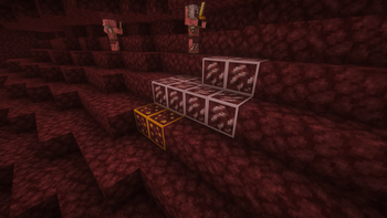 Outlined Nether Quartz Ore and Nether Gold Ore