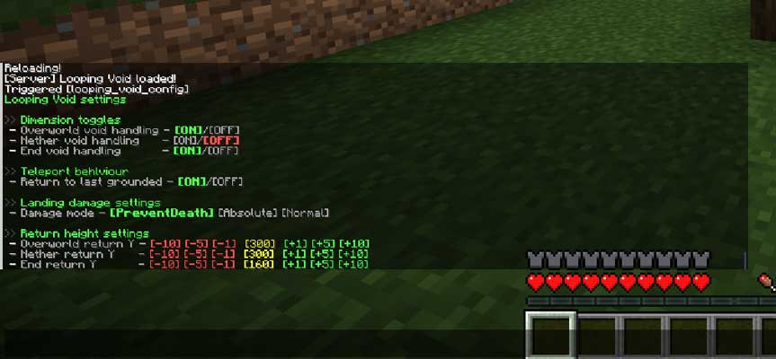Looping Void Config Menu