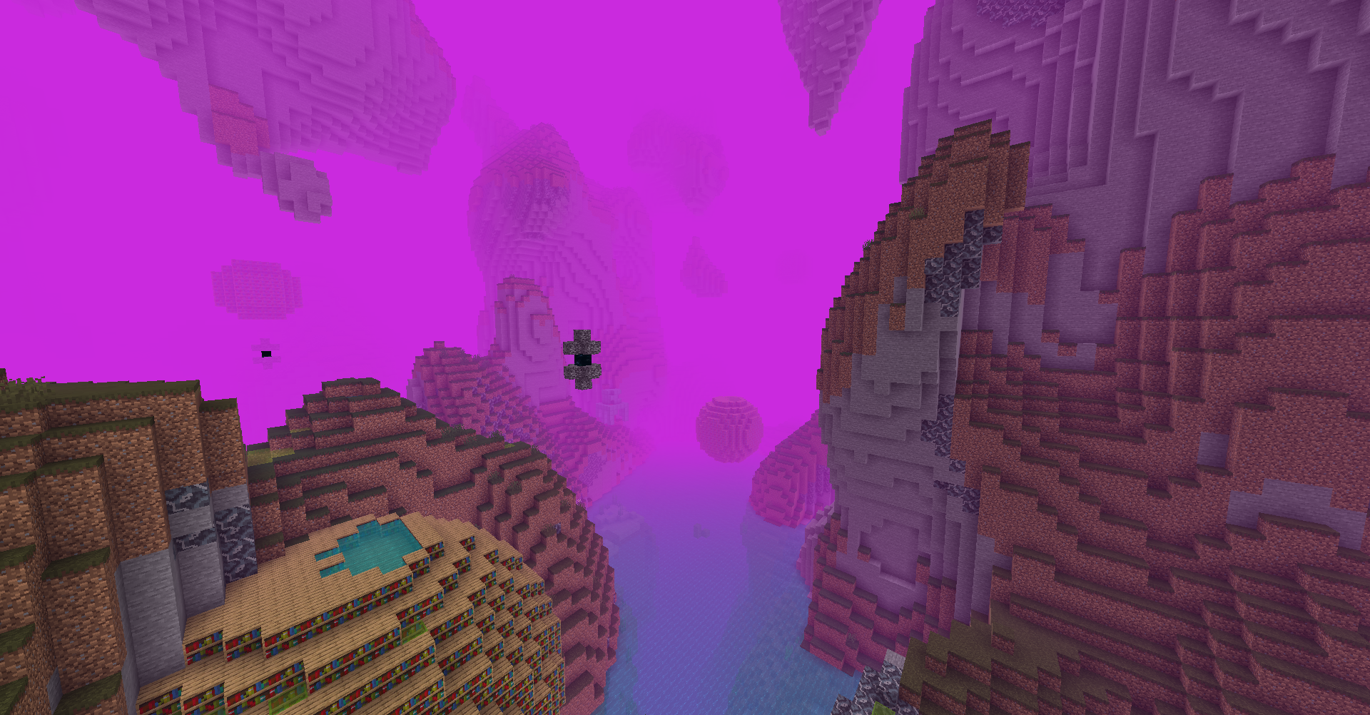 A screenshot from a randomly generated dimension in Infinity Plus.