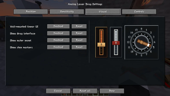settings screen