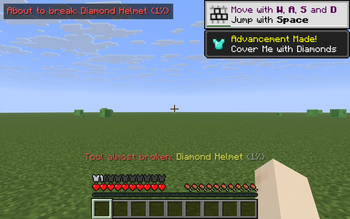 Diamond helmet warning