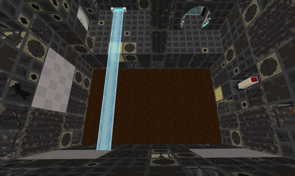 An overgrown Portal 2 chamber