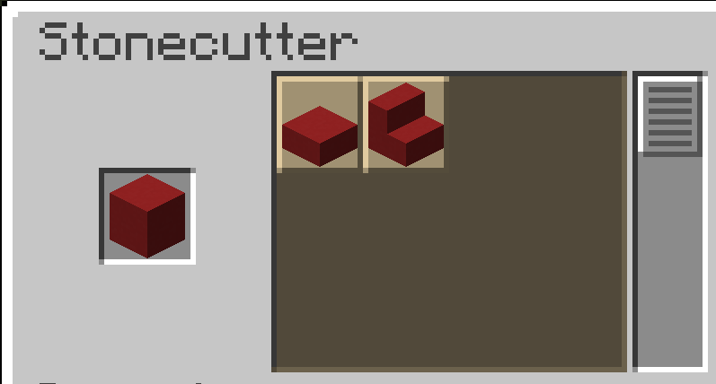 red concrete in a stonecutter