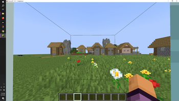 Me looking through a glass block