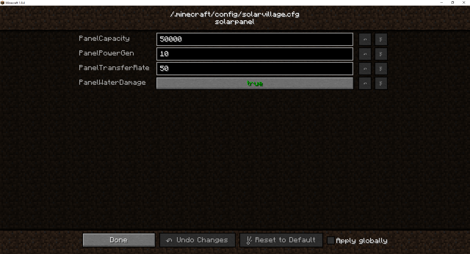 Config GUI