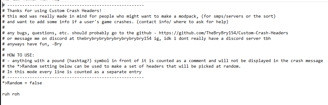 Generated Template file