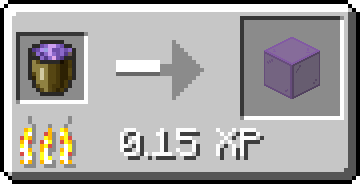 Smelting Amethyst Crucibles give you Purple Glass