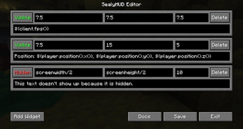 SealyHUD Config