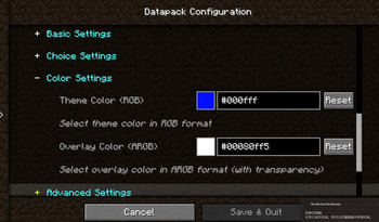 Color configurable options