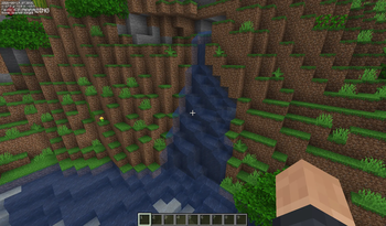Waterfall with mud