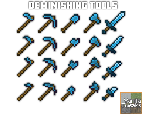 Works with Vanilla Tweaks Deminishing Tools!