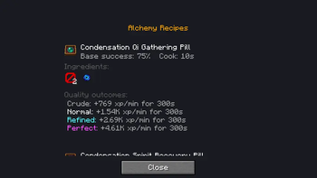 Recipes Menu
