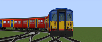 A Class 455 returning to a siding