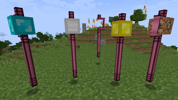 Staff with different blocks