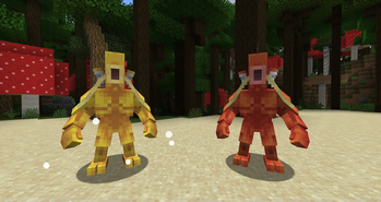 A screenshot of the new Musclekarp model along side the shiny.