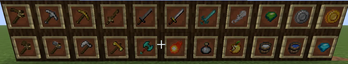 items currently in the pack