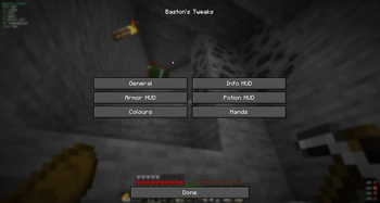 In-game config screen