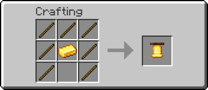 Crafting recipe for bell