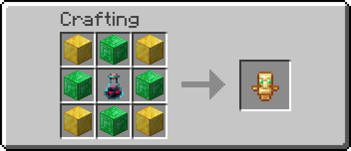 Crafting recipe for totem of undying