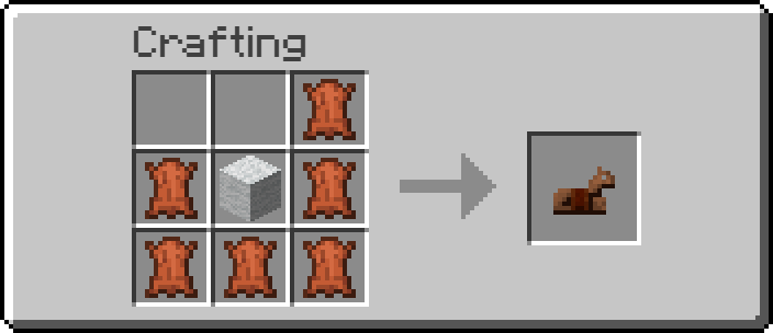 Crafting recipe for leather horse armor
