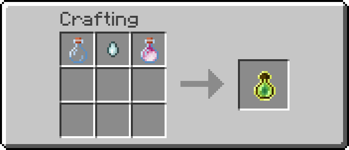 Crafting recipe for experience bottle