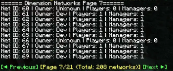 Use /bdtools network list to view the network list