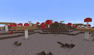 Minecraft But the Overworld is a Mushroom Field