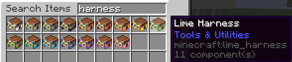 All harnesses as items