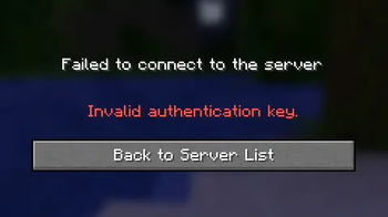 Invalid Auth Key