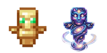 An image showing the normal and Galaxy Totem of Undying.