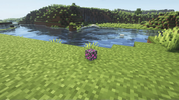 The purple emerald-deepslate-ore