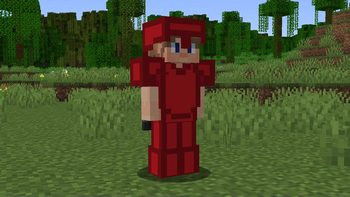 Player Wearing the Ruby Armor