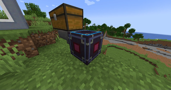 Block that provides building materials to the robots.