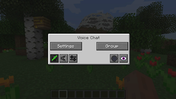 Voice chat menu