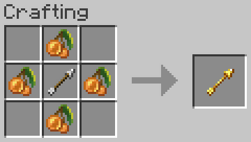 Crafting recipe demonstration for using Glow Berries as a substitute for Glowstone Dust to craft a Spectral Arrow