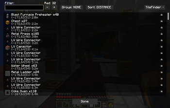 TileFinder UI with no grouping