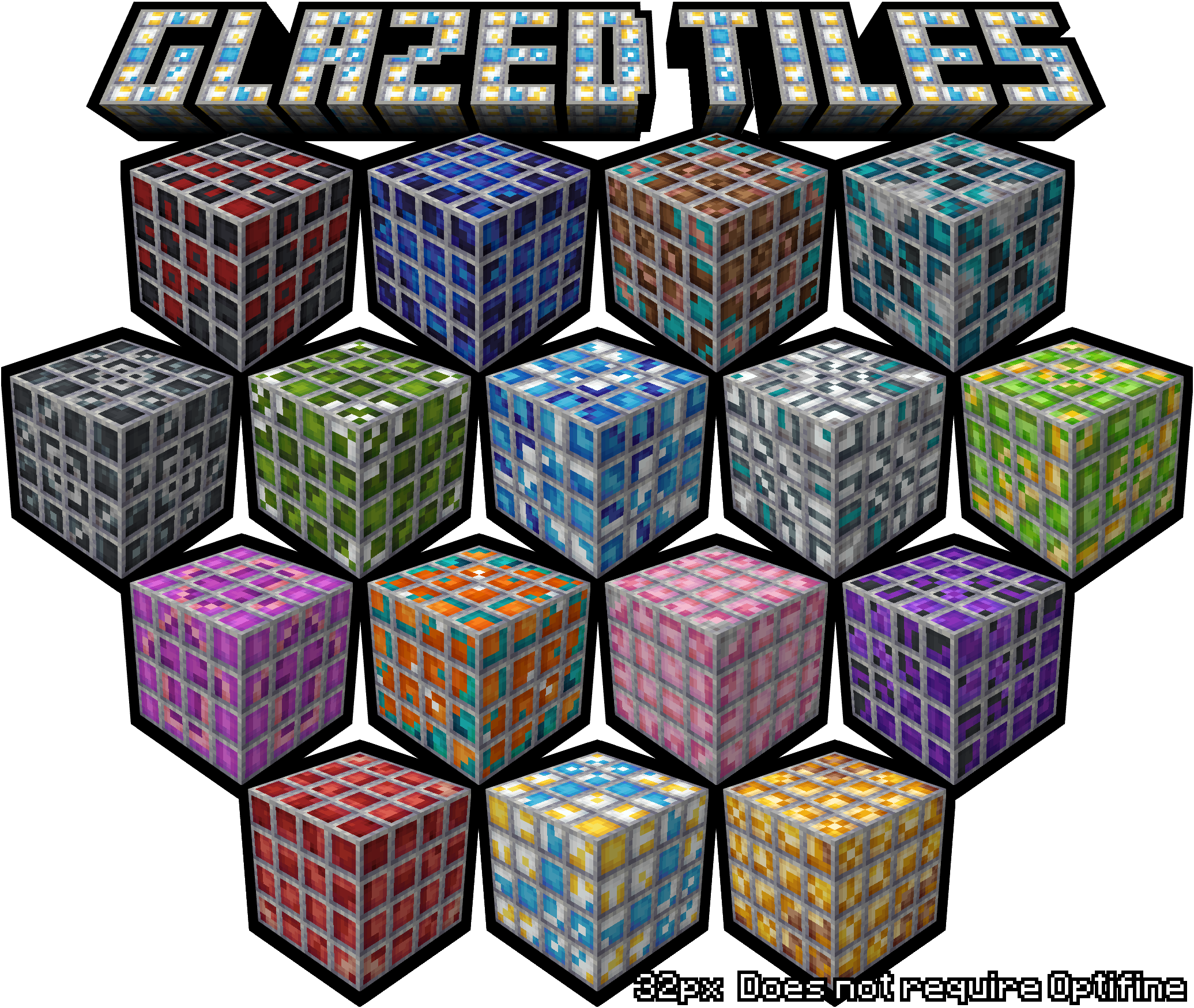 Glazed Tiles Minecraft Resource Pack
