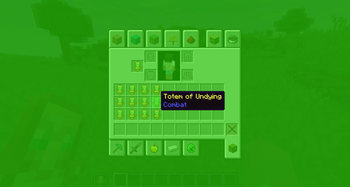 Visualization of screen color change when hover a totem
