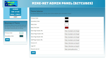 Easy admin area theme your website