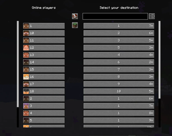 The style of the online player list in the Waystone interface.