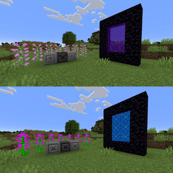 With and Without Texture Pack on