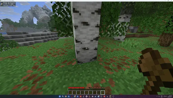 Fell a whole tree by breaking one log