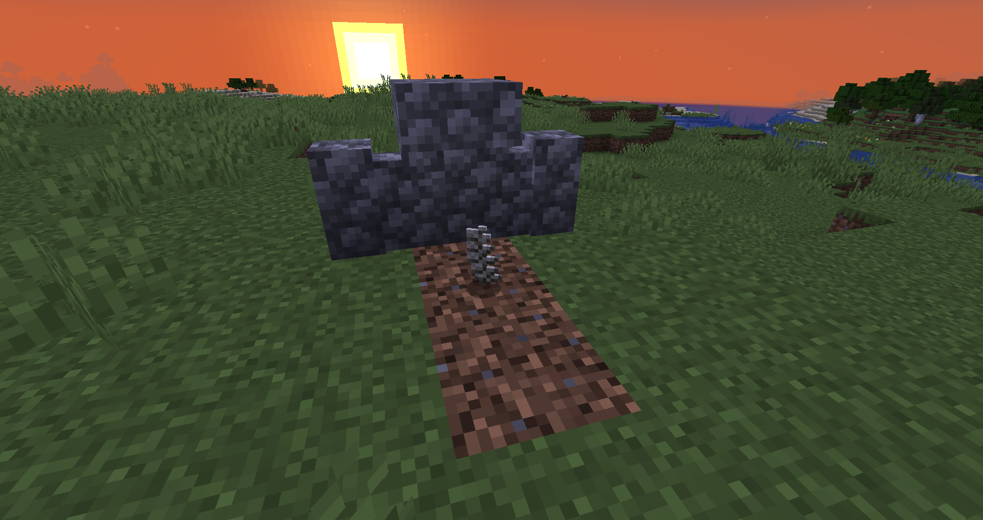 Spine on a grave