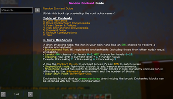 Random Enchant Guide Screen
